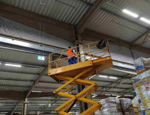 Inspection and damage repair in a logistics warehouse in Thiva